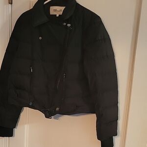 Diane Von Furstenberg Black Puffer Jacket